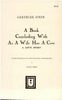 A book concluding with As a wife has a cow, a love story