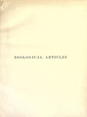 Zoological articles contributed to the "Encyclopaedia Britannica"