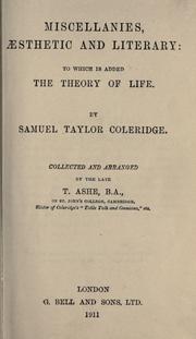 Miscellanies, aesthetic and literary