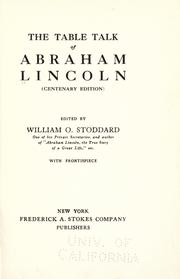The table talk of Abraham Lincoln