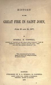 History of the great fire in Saint John, June 20 and 21, 1877