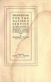 Princeton for the nation's service