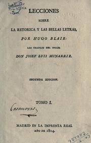 Lecciones sobre la retorica y las bellas letras