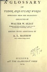 Glossary of Stuart and Tudor Words/ Anglistica and Americana Series Number Four