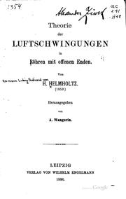 Theorie der Luftschwingungen in Röhren mit offenen Enden