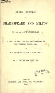 Seven lectures on Shakespeare and Milton