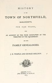 A history of the town of Northfield, Massachusetts