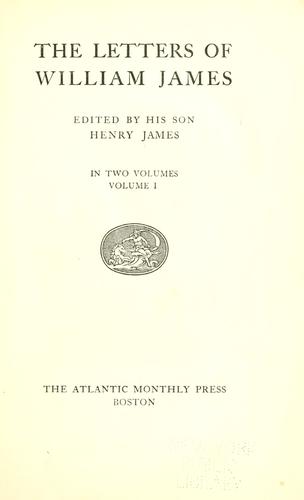 The letters of William James