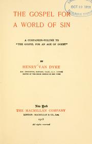 The gospel for a world of sin