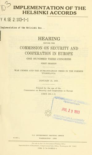 Implementation of the Helsinki accords