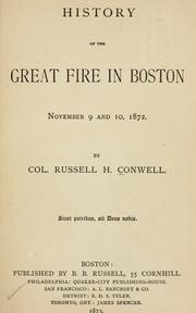 History of the great fire in Boston, November 9 and 10, 1872