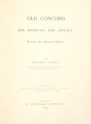 Old Concord, her highways and byways
