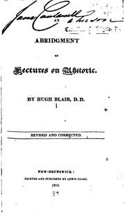 An Abridgement of Lectures on Rhetoric