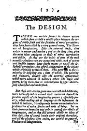 The Pleasures of Imagination: A Poem, in Three Books