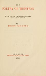 The poetry of Tennyson