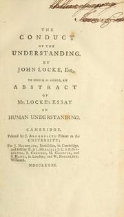 Of the conduct of the understanding