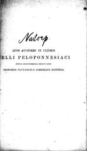 Quos auctores in ultimis Belli Peloponnesiaci annis describendis secuti sint Diodorus, Plutarchus, Cornelius, Iustinus