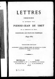Lettres choisies du révérend père Pierre-Jean de Smet de la Compagnie de Jésus