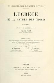 De la nature des choses: Ve livre