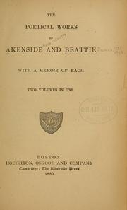 The poetical works of Akenside and Beattie