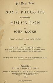 Some thoughts concerning education