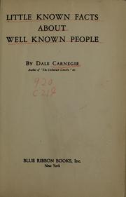 Little known facts about well known people