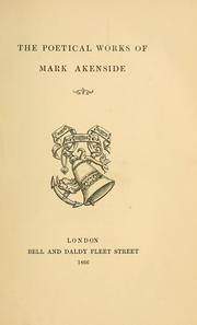 The poetical works of Mark Akenside