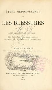 Étude médico-légale sur les blessures
