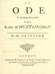 An ode to the Right Honourable the Earl of Huntingdon