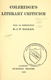 Coleridge's literary criticism