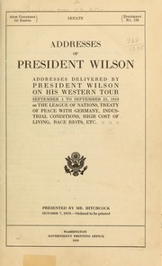 Addresses of President Wilson
