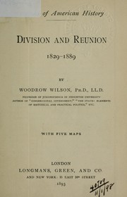 Division and reunion, 1829-1889