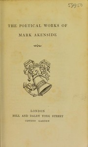 The poetical works of Mark Akenside