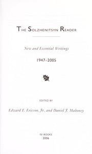 The Solzhenitsyn reader