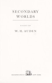 Secondary worlds