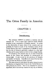 An Account of the Descendants of Thomas Orton, of Windsor, Connecticut, 1641 ...