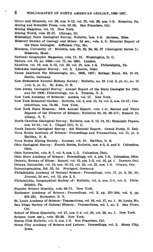 Bibliography of North American Geology for 1906 and 1907: With Subject Index