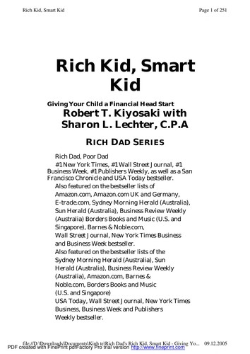 EBSI rich dad's rich kid, smart kid