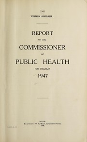 Report of the Commissioner of Public Health