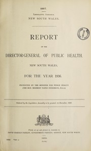 Report of the Director-General of Public Health, New South Wales