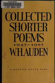 Collected shorter poems, 1927-1959