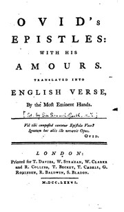 Ovid's Epistles: With His Amours