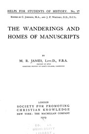 The wanderings and homes of manuscripts