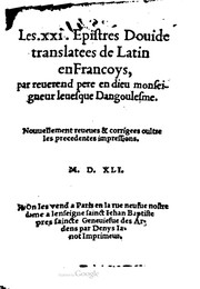 Les XXI epistres d'Ovide