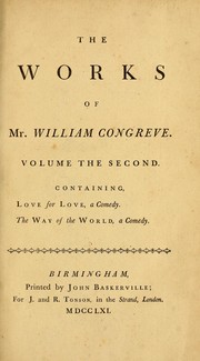 The works of Mr. William Congreve